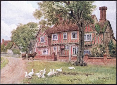 Fattoria, Brent Eleigh, Suffolk, da The Cottages and the Village Life of Rural England pubblicato da Dent & Sons Limited, 1912 da Alfred Robert Quinton